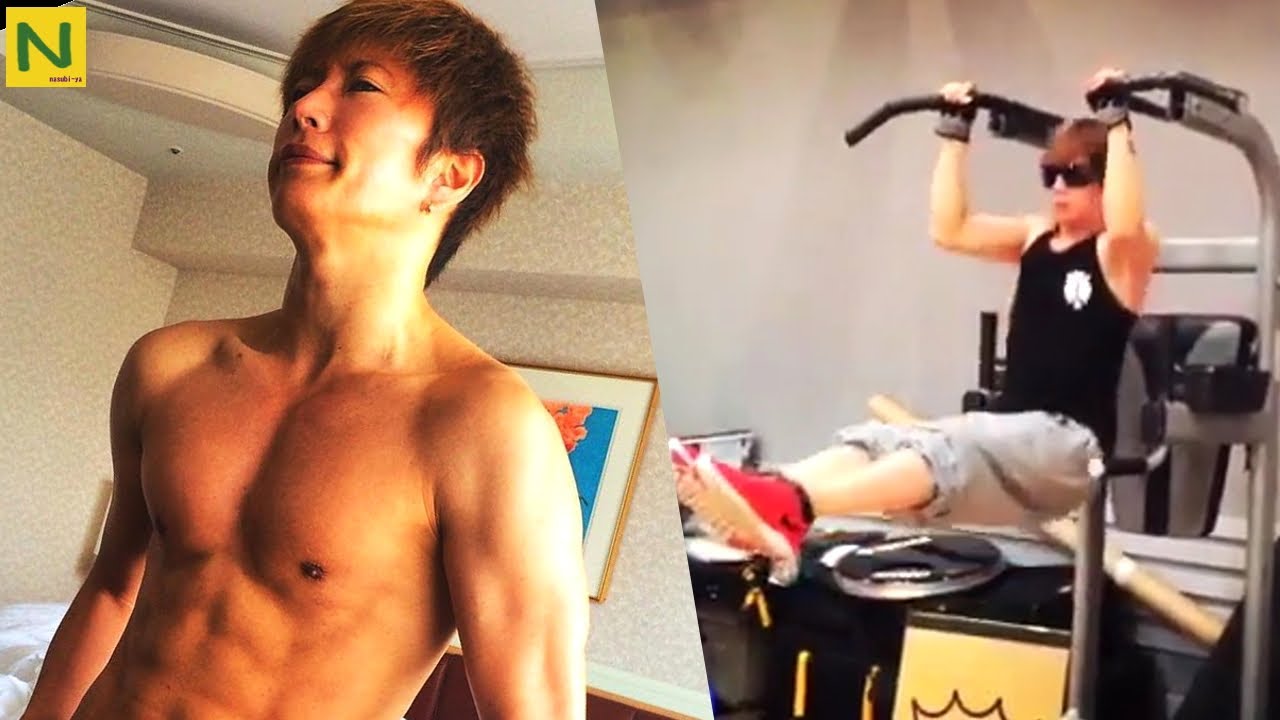GACKTの筋トレ！懸垂、腹筋、腕立て etc.   GACKT bodyweight workout