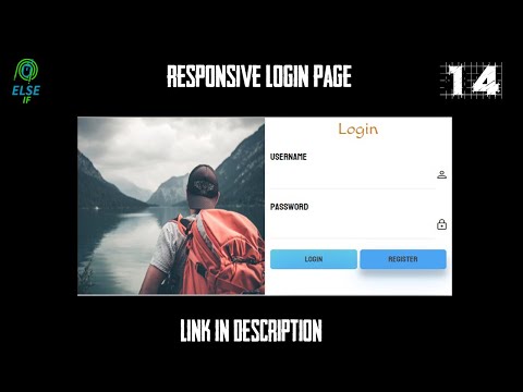 Responsive Login Page Design Using HTML and CSS | CSS Grid | Else If