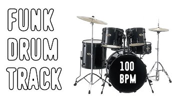 Drum Track Funk - Straight Beat - 100 BPM