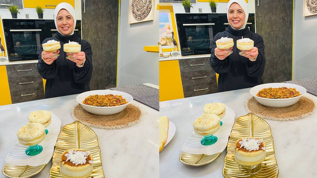 العزومة مع الشيف فاطمة أبو حاتي | بارفيه الكيك بالكريم كراميل - مكرونة بالعدس والخضار