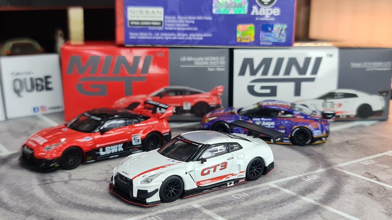 FirstLook Mini GT #324 & #327 LB-Silhoutte WORKS GT and Nissan GT-R NISMO  GT3 Presentation!