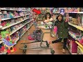 Kids Pretend play Shopping for Healthy Food and Toys!! funny video