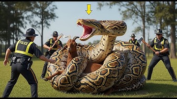 Python Ambushes Careless Lioness After Traffic Accident – Watch Heroes Save Her Just in Time