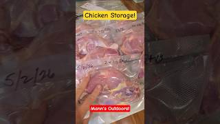 Storing Chicken! #foodstorage #chicken #chickenfarm #meatchickens #homestead #farmer #farming #food