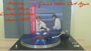 Love&#39;s Worn Out Again - America Album Your Move Vinyl  LP Limited Edition Navy Blue Japan  1983