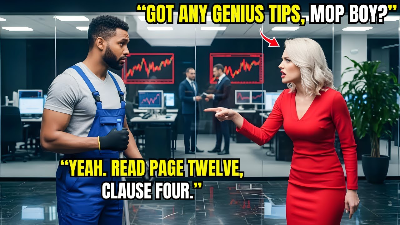 Billionaire CEO Asked a Black Single Dad Janitor for Advice as a Joke—His First Words Stunned Her