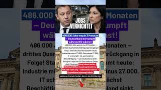 486.000 Jobs weg — Beschäftigung sinkt drittes Quartal in Folge! #deutschland