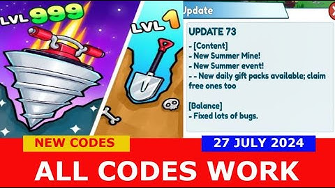 *NEW UPDATE CODES* [UPD 73] Clicker Mining Simulator ROBLOX | ALL CODES | JULY 20, 2024