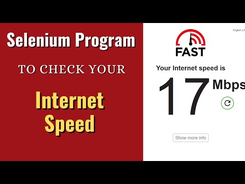How to check your internet speed using selenium program | selenium java complete tutorials in hindi.