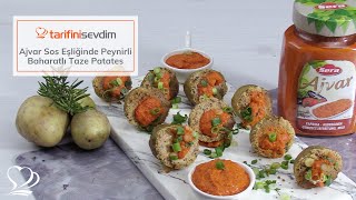 Ajvar Soslu Fırında Peynirli Patates Tarifi