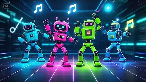 Five Little Robots on the Run | Fun Robot Song for Kids | Nursery Rhymes & Songs for Children