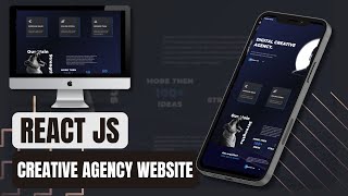 Responsive React Creative Agency Landing page design! Full Video!