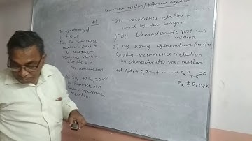 Recurrence relation/Difference equation part-1for BCA,MCA,B.Tech By Prof.Dipanjan kr.Dey,M.sc M.Tech