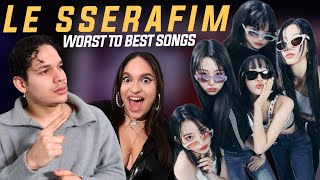Obsessed with them right now! Waleska & Efra react to 'ranking every le sserafim song'