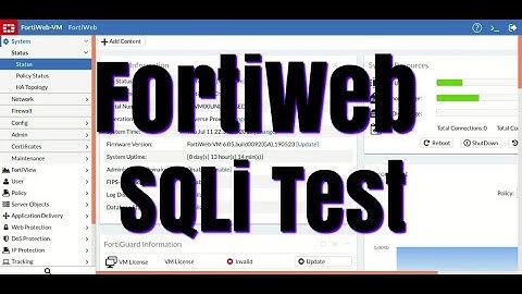 FortiWeb - SQLi Test