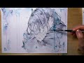 【透明水彩】イラストメイキング【ロスト】●Watercolor Painting