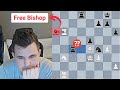 Carlsen takes advantage of the unprotected bishop