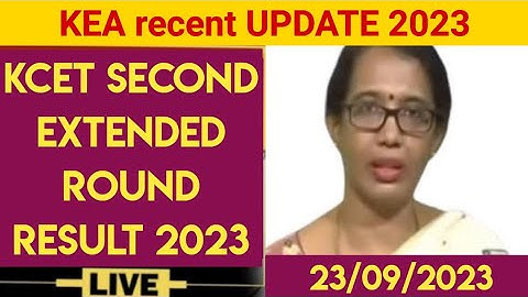 KCET second extended round result 2023 how to check kcet second extended round result 2023