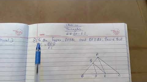 In the Figure, DE ll AC and DF ll AE. Prove that BF/FE = BE/EC.