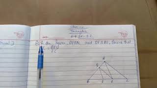 In the Figure, DE ll AC and DF ll AE. Prove that BF/FE = BE/EC.