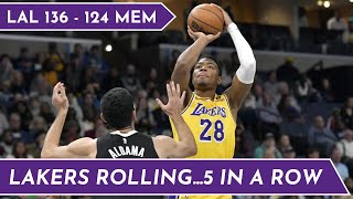 Lakers Rolling, 136-124 Over Grizz | Rui Excellent | Got To Keep It Going
