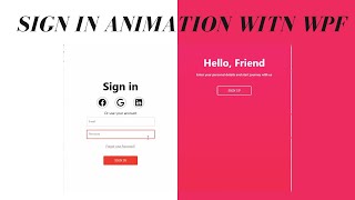 WPF C# | XAML UI design in Visual studio 2019 | Login Animation