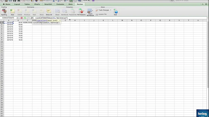 How to concatenate date and time values together in Microsoft Excel? MS Excel Tutorial #23