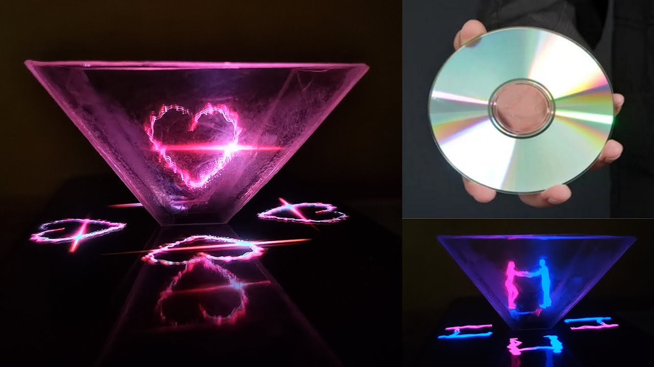 How to Make 3D Hologram Video Projector with cd at Home | সিডি দিয়ে 3d ...
