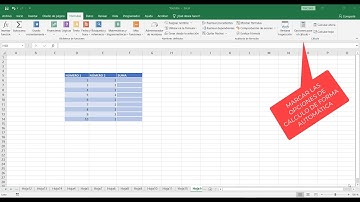 Usar siempre las fórmulas con la opción de cálculo AUTOMÁTICO en EXCEL