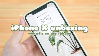 iPhone X Silver aesthetic unboxing + accessories | ASMR 📦