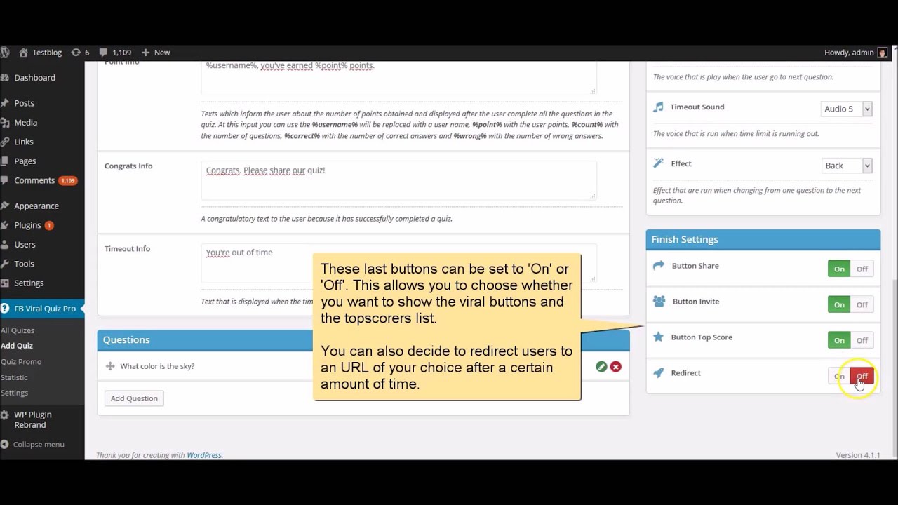 FB Viral Quiz Plugin Demo