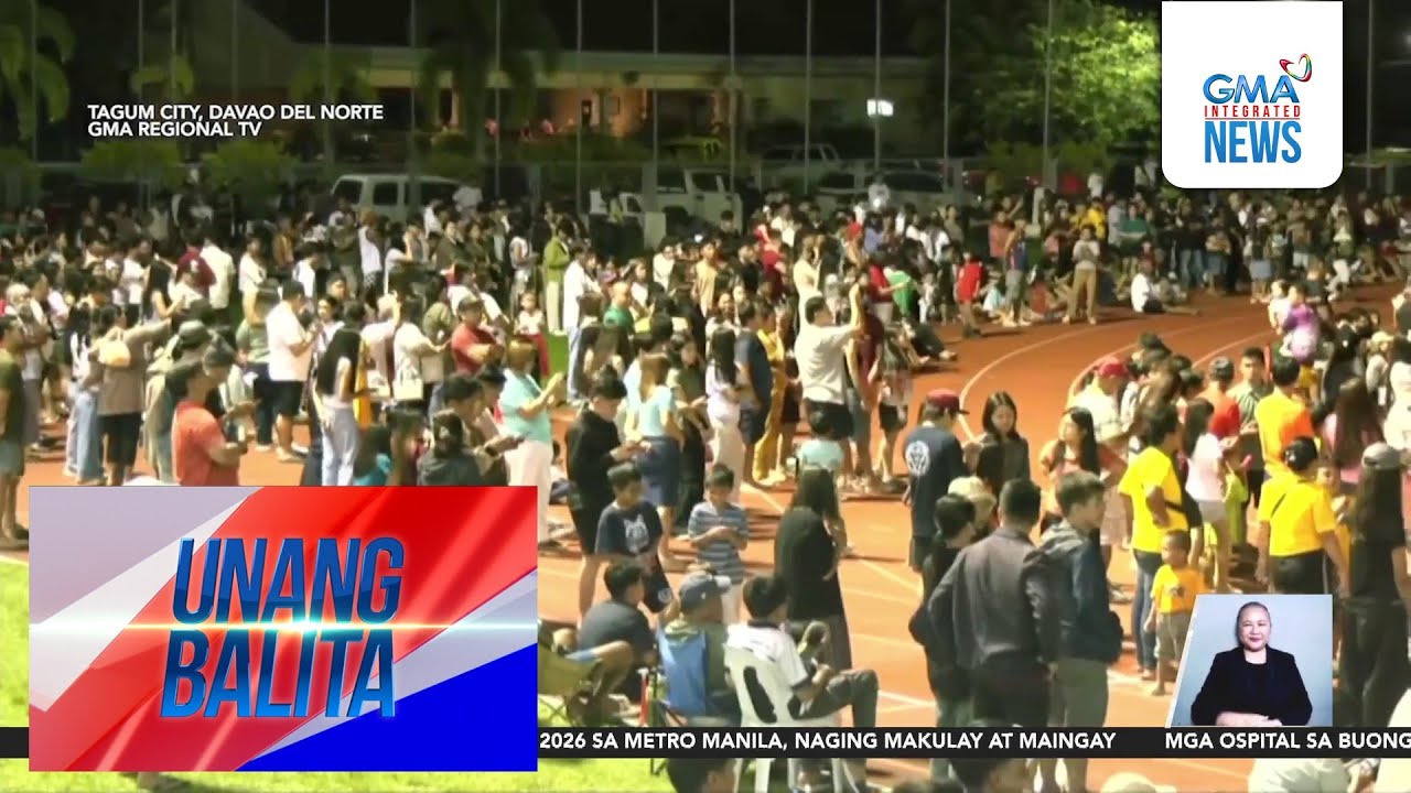 Mga taga-Tagum City, nanood ng enggrandeng fireworks display na handog ng... | Unang Balita