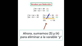 CÓMO RESOLVER UN SISTEMA DE 2X2 /MÉTODO DE REDUCCIÓN