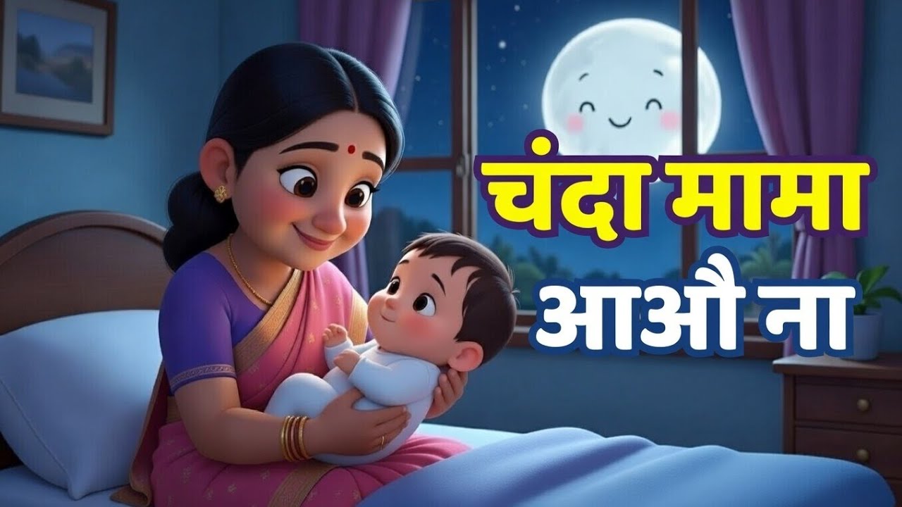 Chanda Mama Aao Na 🌙 | Hindi Lullaby for Babies 😴 | Sleep Song | Kids Rhymes Hindi