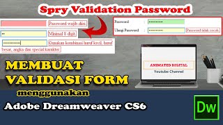 Membuat Validasi Form Input - Spry Validation Password