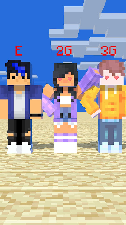 5G, 4G, 3G, 2G, E #memes @Aphmau Minecraft funny video shorts.mp4