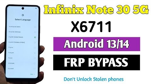 Infinix Note 30 5G Frp Bypass | Infinix X6711 Frp Unlock Without PC