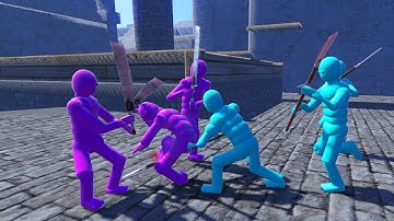 MAKING NPC FIGHT WITH Smart AI & Active RAGDOLL Physics ! ! - OVERGROTH