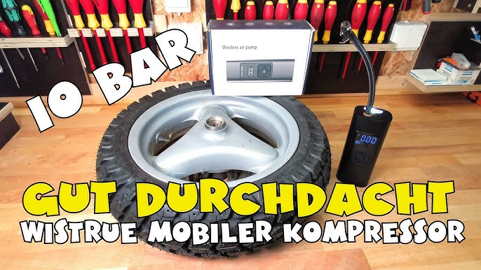 Produkttest Wistrue Elektrische Akku Luftpumpe, 6000mAh, 150PSI Fahrradpumpe  mit LCD - Bildschirm 