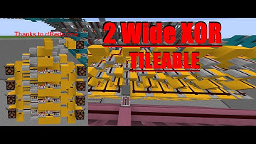 New 2 wide tileable XOR design and shout-out to r/Redstone
