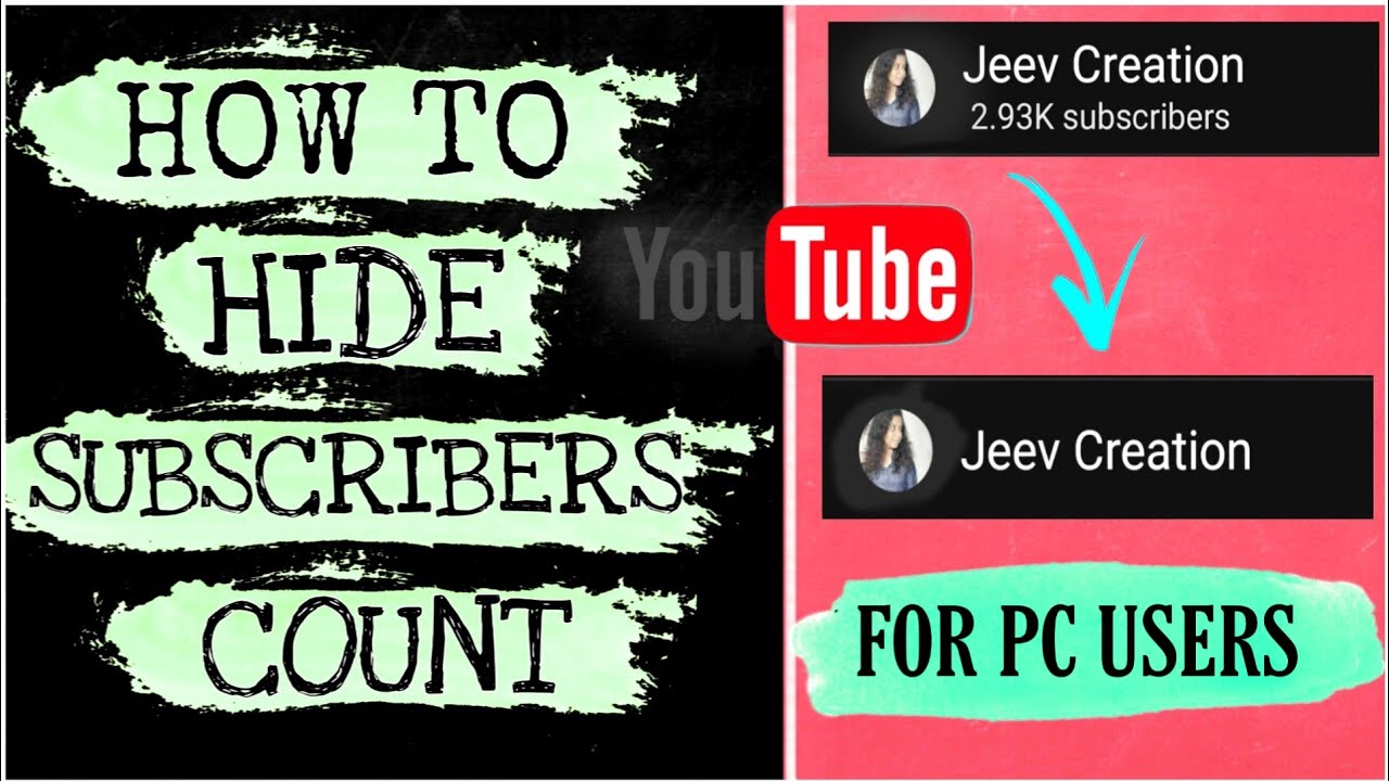 🔴 How to hide subscribers count on YouTube |How to hide subscribers by ...