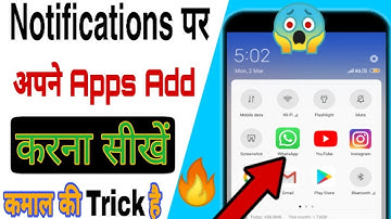How to Add App Shortcuts Notification Bar in Android | Add App | Trick | Technical Harish