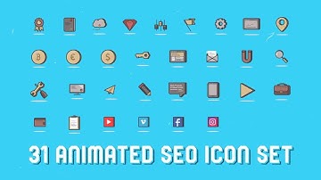 31 SEO 3D Icons After Effects Templates
