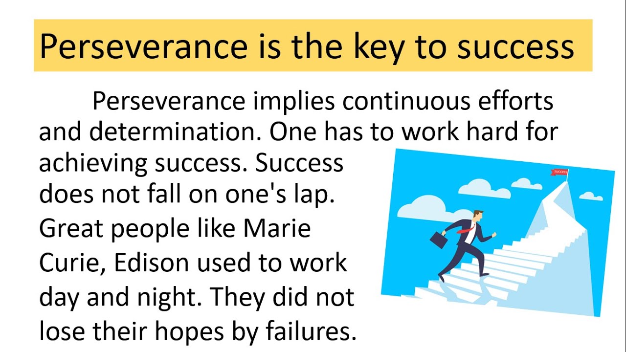 perseverance leads to success