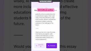 Speed writing essays with this ai humanizer - writereal.online #college #essaywriting #bypassai