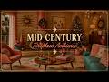 Mid-Century Christmas Fireplace Ambience 🎄 Cozy Relaxing Jazz & Fire Sounds | 3 Hours