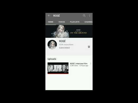 Rosè official YouTube channel open | Channel link in description.