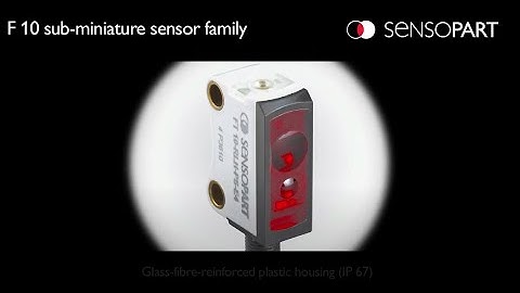 F 10 laser sensors with background suppression. Proximity switch - Miniature sensor - SensoPart