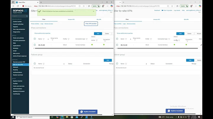 🔐Step-by-Step Guide: How to Configure IPSec Site-to-Site Route-based VPN on Sophos Firewall🔐