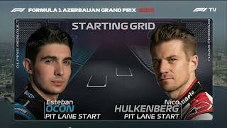 F1 Azerbaijan Grand Prix 2023 - Intro Track Map/Grid (No Commentary)